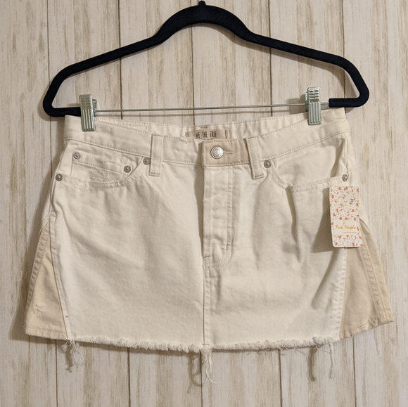We The Free Dresses & Skirts - Cream Jean Skirt